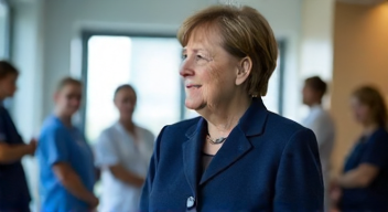 Politische Unterstützung für Gesundheitszentren: Angela Merkel, ehemalige Bundeskanzlerin (7/10)